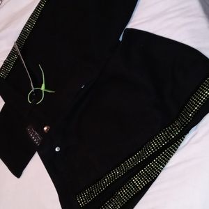 Eternity Rhinestone Black Denim Jeans